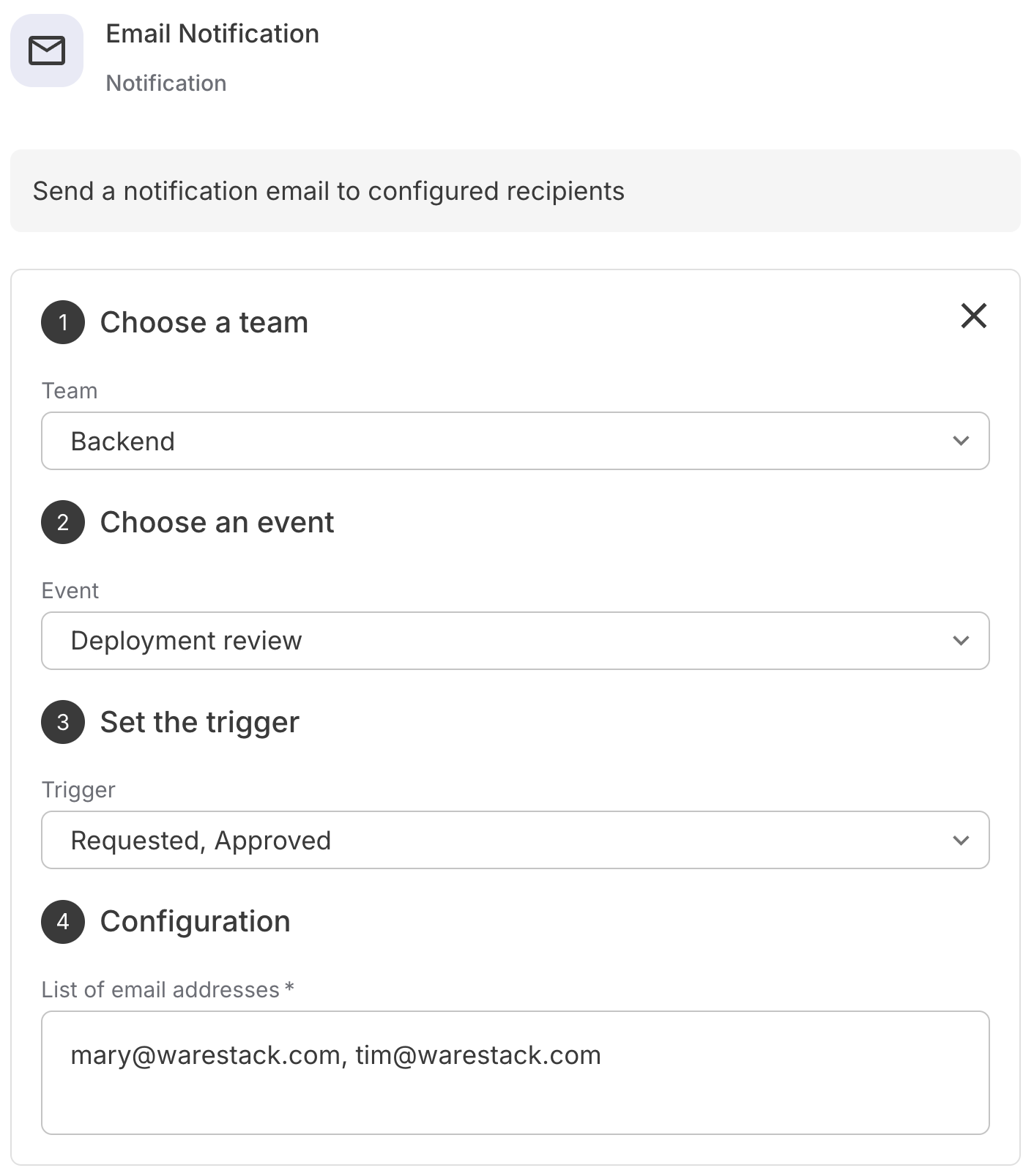 Email Notification Setup