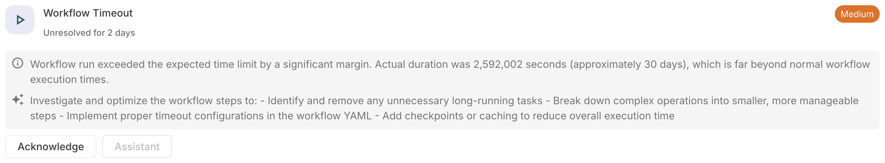 Violation Example – Workflow Run